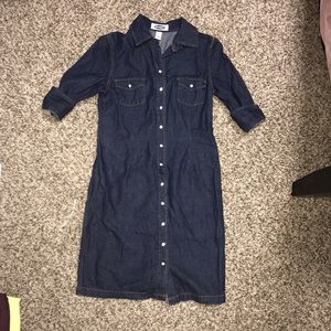 Jean button down dress